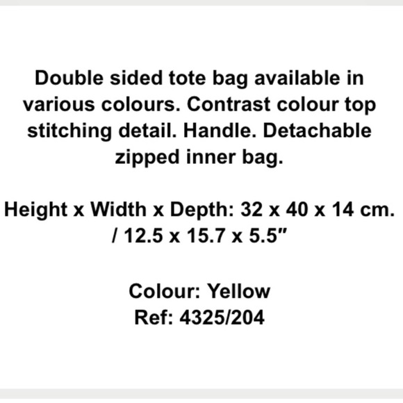 Zara Bags Nwt Zara Yellow Silver Reversible Tote Bag Poshmark